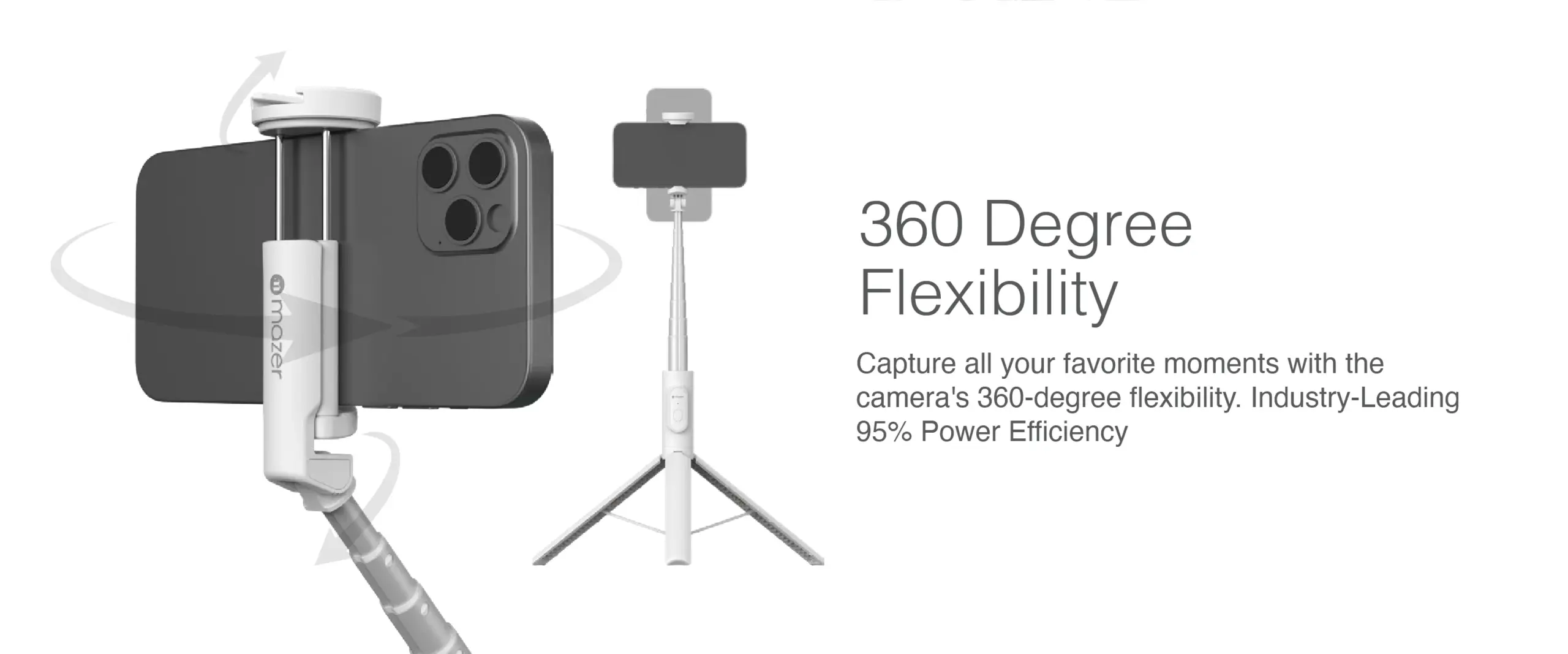 Mazer Foldafie Extend - Foldable Selfie Stick Tripod