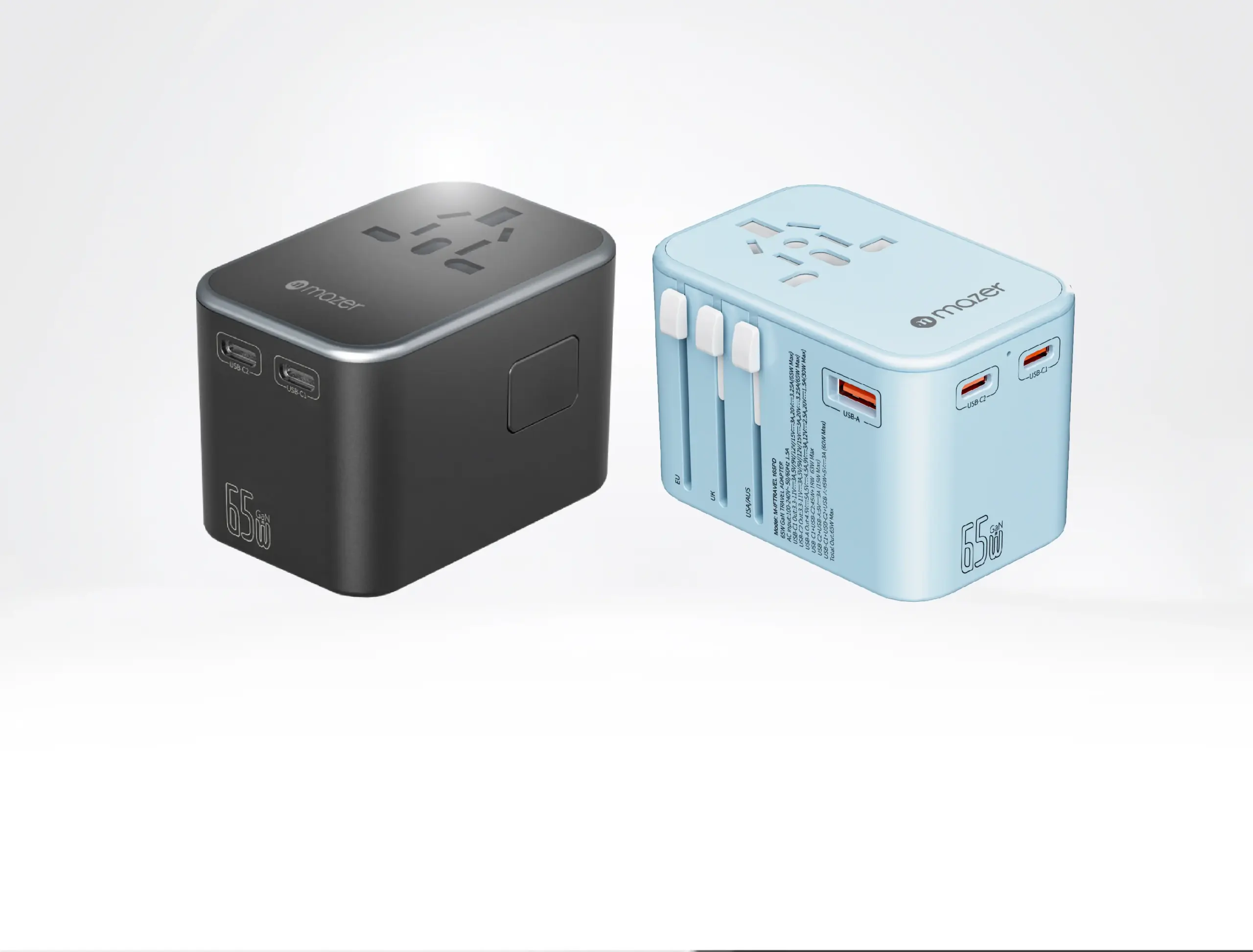 Mazer Infinite Travel 65W Gan Universal Travel Charger