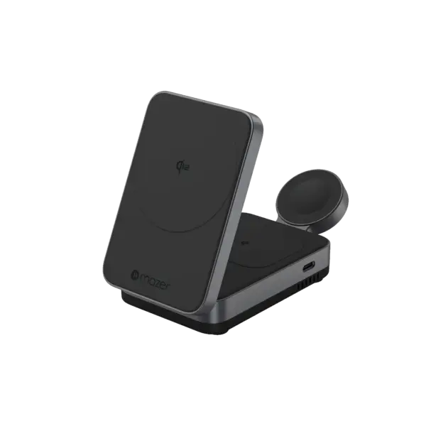 Mazer MagFold Trio Qi2 Certified 15W Foldable 3 in 1 Wireless Charger(6)